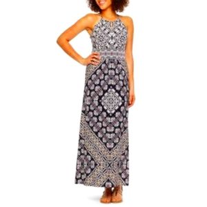 London Times Medallion Maxi Dress